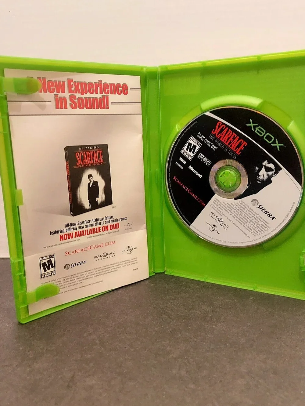 Scarface The World is Yours for Original Xbox Complete with manual scarface xbox